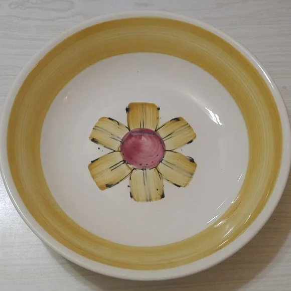 Vintage Ironstone Ware Serving Bowl Hand Crafted Floral Design Made In Japan - Picture 1 of 5